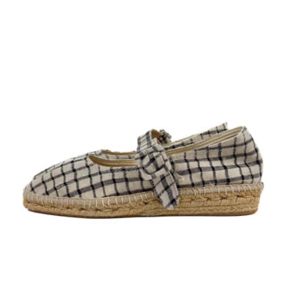 Naguisa Peonia Black Check (Natural and Black Grid) Size 38